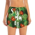 thumbnail image 2 of Goofa Palm Leaves And Tropical Flowers Printed Women 2 in 1 Running Shorts,Quick Dry Athletic Workout Shorts,High Waisted Athletic Shorts with Liner Pockets-X-Large, 2 of 9