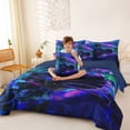 thumbnail image 4 of Manfei Race Car 7pcs Queen Bedding,Colourful Sky Bedding Comforter Set Queen,Navy Blue Reversible, 4 of 7
