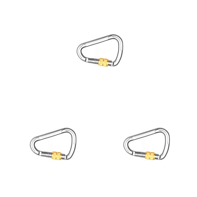 Soidarity Mosquetón Durable Superficie lisa Alta resistencia Fácil de llevar Colorido Más fuerte Resistencia al impacto Mosquetón Clips Plata Type1 NO1 Soidarity CBP205772