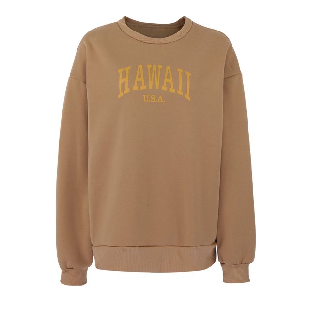Sudaderas casuales para mujer Pullover Tops Camisas de manga larga XBTCLXEBCO T L,Chocolate