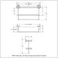 thumbnail image 3 of 22-in Gallery Double Glass Shelf with Towel Bar in Antique Bronze, 3 of 3