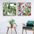 thumbnail image 3 of wall26 Floating Framed Canvas Wall Art for Living Room, Bedroom Green Plant Cactus Canvas Prints for Home Decoration Ready to Hang - 24"x24"x2 Panels, 3 of 4