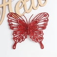 thumbnail image 4 of Beautynvta 2 Pcs Christmas Tree Butterfly Decorations, Glitter Hollow Butterfly Ornaments Hanging Decorations for Christmas Tree and Holiday Crafts, Red, 4 of 6