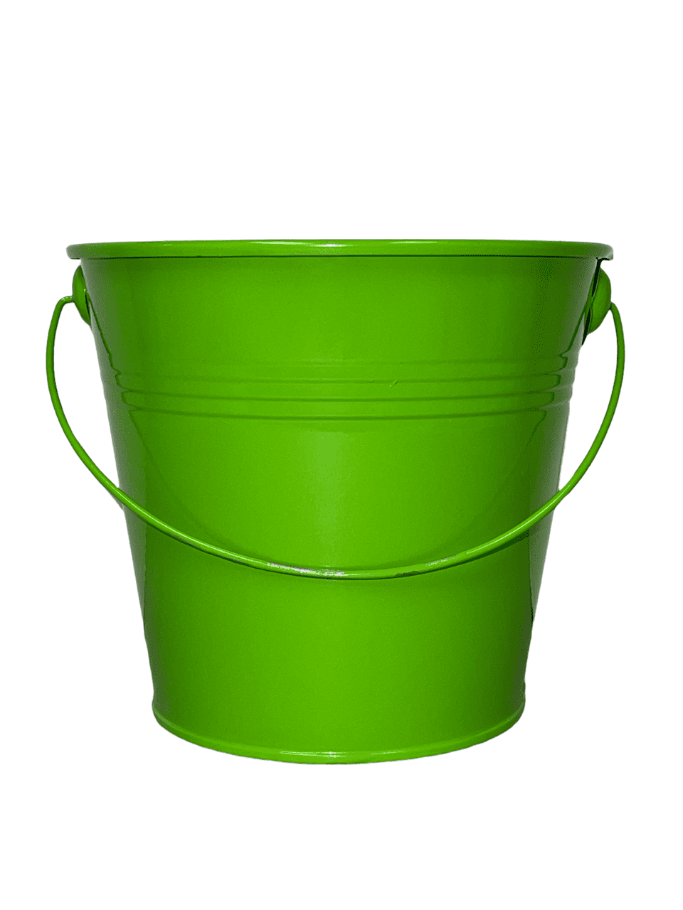 Colored Mini Metal Buckets - 3-Pack Colorful Tin Pails with Handles,  Small-Sized for The Beach, Party Favors, Easter, Candy, or Garden;  5.25X3.75X4.75; Emerald color 