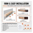 thumbnail image 5 of Fireplace Mantel Wood Shelf 60" Rustic Floating Shelf Brown - Solid Pine Wood, Easy Install, Classic Home Decor, Weight Capacity 50lbs, 5 of 7