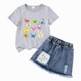 thumbnail image 4 of TOWED22 Girl Clothes Summer 2 Piece Outfit T-Shirt + Denim Skirt Teen Girl Spring Clothing(K,2-3 Y), 4 of 4
