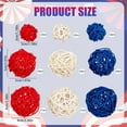 thumbnail image 3 of WXC12 Independence Day Red, White And Blue Natural Rattan Ball Pendant Scene Decoration, 3 of 8