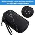 thumbnail image 4 of Electronics Accessories Organiser Bag, Travel Cable Organiser Bag, Waterproof Portable Double Layers Travel Gadget Carry Pouch For Cable, Power Bank, Charger, Memory Card, Headphone - Black, 4 of 7