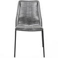 thumbnail image 4 of Afuera Living 19" Modern Fabric Indoor Outdoor Dining Chair in Gray (Set of 2), 4 of 9