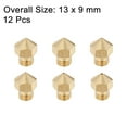 thumbnail image 2 of 3D Printer Nozzle Fit for MK10 Extruder Head, for 1.75mm Filament Brass,0.2mm - 1mm Total 12pcs, 2 of 6