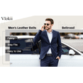 thumbnail image 6 of Vlokii 2pcs Men's Leather Belt Automatic Ratchet Buckle Slide Belt for Dress Casual belt, 6 of 6
