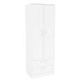 thumbnail image 6 of Boahaus Postdam White Painted Bedroom Armoire, Modern, 2 Swing Opening Doors, for Bedroom, 6 of 7