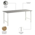 thumbnail image 6 of Hustle 72W Computer Desk with Metal Legs in Platinum Gray - Engineered Wood, 6 of 9