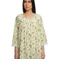thumbnail image 5 of Moomaya Cotton Sleepwear For Ladies Printed Round Neck Button Placket Nightdress, 5 of 6