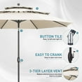 thumbnail image 6 of Autlaycil 10ft Beige Patio Umbrella with Push Button Tilt and Crank, 8 Sturdy Ribs UV Protection Waterproof for Garden, Deck, Table, Pool, 6 of 7