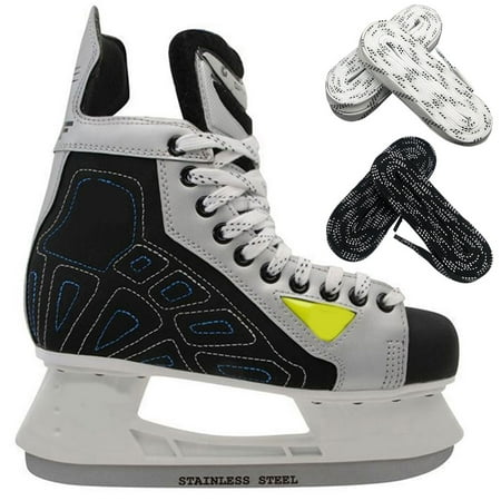 

Beechoice 1 Pair 96/108/120 Inch Laces Black and White Waxed Skate Lace for Roller Derby Hockey and Ice Skate