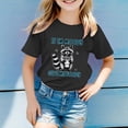 thumbnail image 1 of Vêtements pour Filles T-Shirt à Manches Courtes Imprimé pour Filles Col Ras du Cou Hauts d'Été pour Adolescentes Vêtements pour Filles 3-4 Ans Mode Filles, 1 of 4