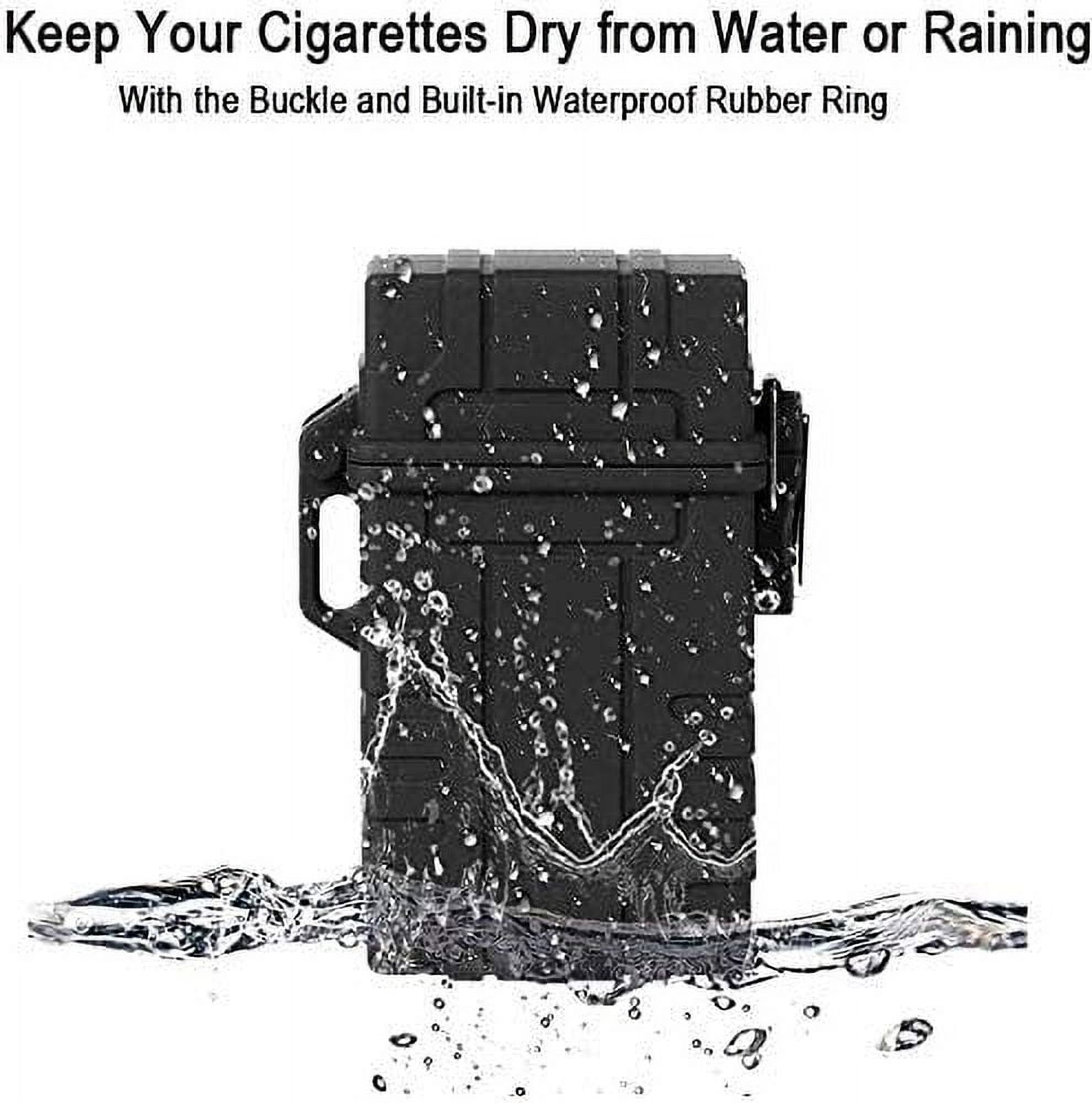 Skywin Waterproof Cigarette Case with Lighter - Blue Airtight Cigarette Dry  Box with Rechargeable Lighter - Dry Cigarette Case Protects Cigarettes from  Water, Great for Outdoor Adventures