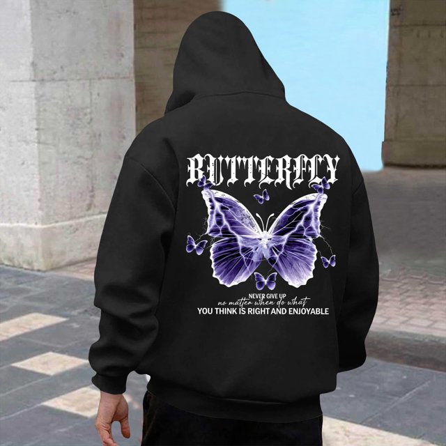 WILLBEST Sudadera con Capucha para Hombre, Otoño e Invierno, con Estampado, Informal, Holgada, para Uso Diario y En La Calle Mediana