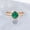 Rose Gold Plated, variant on 2Ct 6mm / Round Shape Emerald Promise Ring Rose Gold Plated Bezel Set Ring May Birthstone Gift Ring Solitaire Statement Women Jewelry
