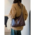 thumbnail image 7 of Deago Hobo Bags for Women Soft PU Leather Crossbody Shoulder Handbag Stylish Slouchy Tote Purses, Coffee, 7 of 7