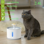 iMeshbean 2.4L Automatic Pet Cat Water Fountain Drinking Dispenser LED Light Ultra Silent