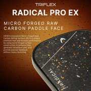 HEAD Radical PRO EX15 2026 Pickleball Paddle - Extended Handle, Triflex Core, Carbon Surface, Advanced Power & Control