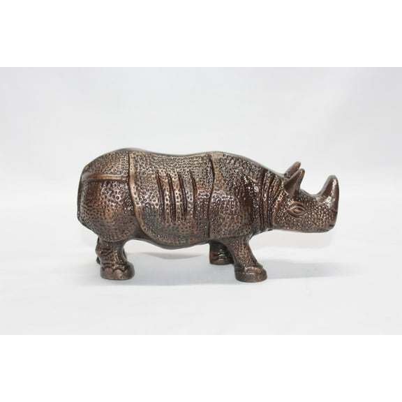 Antique Copper Tabletop Rhino – Elegant and Unique Accent Piece