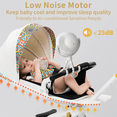 thumbnail image 2 of Portable Stroller Fan, 360°Rotate Rechargeable Small Clip on Fan with 3 Speeds and Handheld Personal Fan for Car Seat Crib Bike Treadmill Travel, White, 2 of 7
