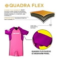 thumbnail image 2 of Body Glove Kids 2mm Back-Zip Short Sleeve Wetsuit Fits - 35-45 LBS - Violet/Pink, 2 of 6