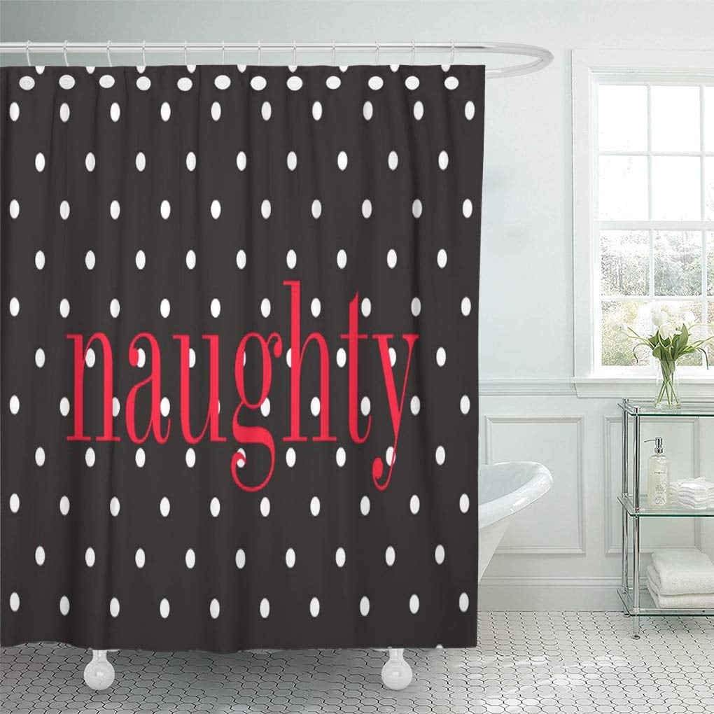 XDDJA Reversable Black Polka Dot Emotion Teen Dorm Room White Shower