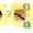 Yellow - Brown, variant on Super Funky Masquerade Fur Jewel Brooch Octagon Plastic Sunglasses Yellow - Brown