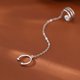 thumbnail image 4 of Pendientes de plata de ley con cadena enhebradora para mujer, pendientes femeninos, pendientes de pista, metal, 4 of 5
