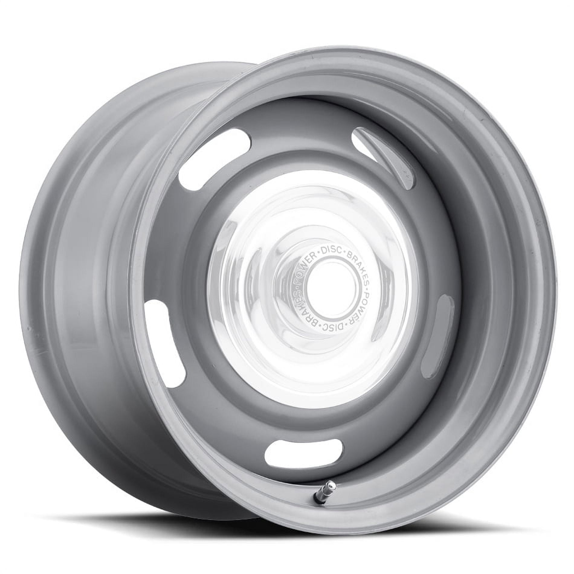 15" Vision American Muscle 55 Rally Silver Wheel 15x8 5x4.75 (5x120.65) Rim -6mm