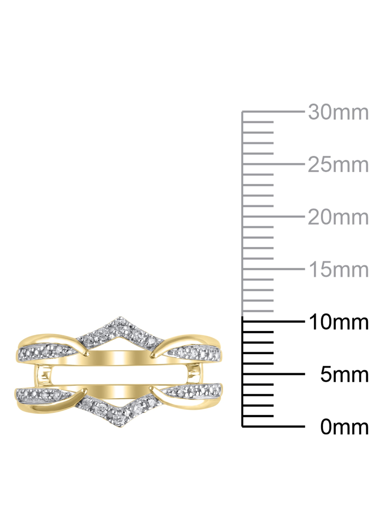 1/10 Carat T.W. (I2 clarity, H-I color) Brilliance Fine Jewelry Diamond Enhancer Ring in 10kt Yellow Gold, Size 6