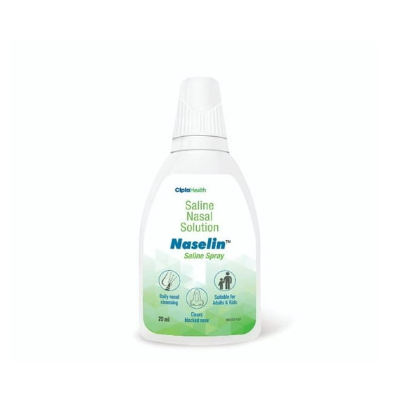 Naselin Saline Nasal Cleaning Spray for Adults & Kids 20 ml Nasal Spray