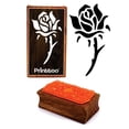 thumbnail image 1 of Printtoo Rose Flower Design Rectangular Wooden Rubber Stamp Block Scrap-Booking, 1 of 2
