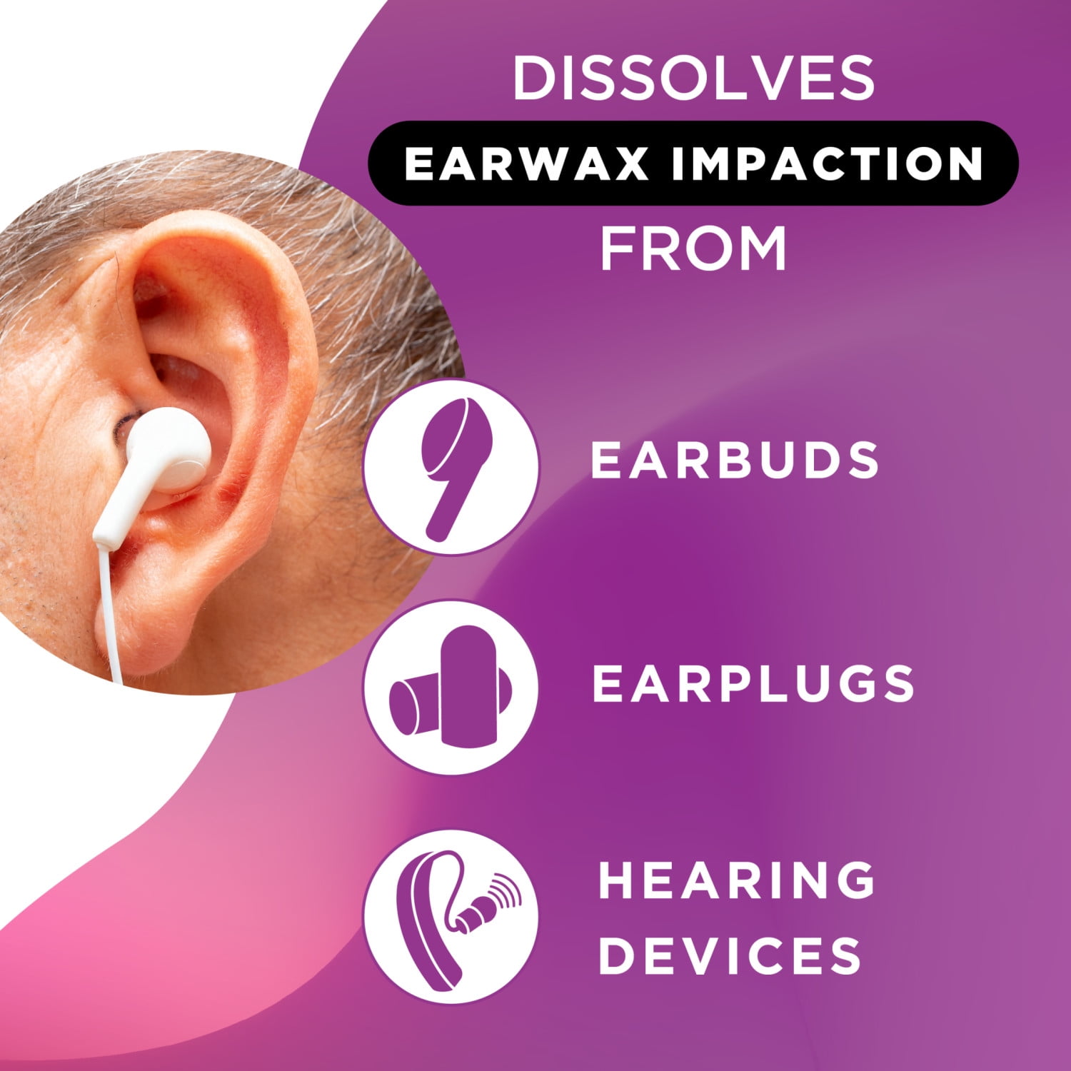 Lipo Earwax Cleansing Aid – Safe & Gentle, Peroxide-Free Ear Drops that Dissolve Wax Fast, Help Prevent Build-Up & Support Clear, Comfortable Ears