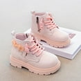 thumbnail image 4 of Winter Solid Color Leather Boots For Little Girls And Boys zapatos de vestir para niños, 4 of 7