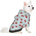 thumbnail image 2 of Honeii Hand Drawn Strawberry Print Small Dog Hoodies Pet Hooded Sweatshirts Fall Winter Puppy Cat Sweaters Warm Clothes for Small Dogs Outfits Costume-Small, 2 of 7