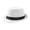 White, variant on UDIYO Men Solid Color Wide Brim Fedora Felt Hat Panama Cap Boater Summer Beach Sunhat