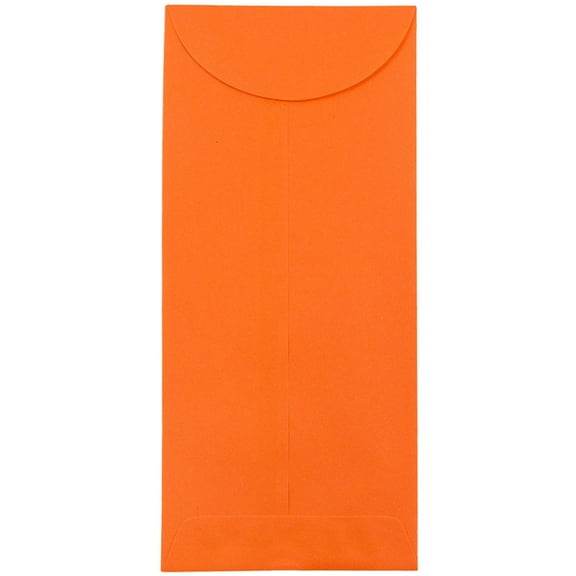 JAM Paper #12 Policy Envelopes, 4 3/4 x 11, Orange, 25/Pack