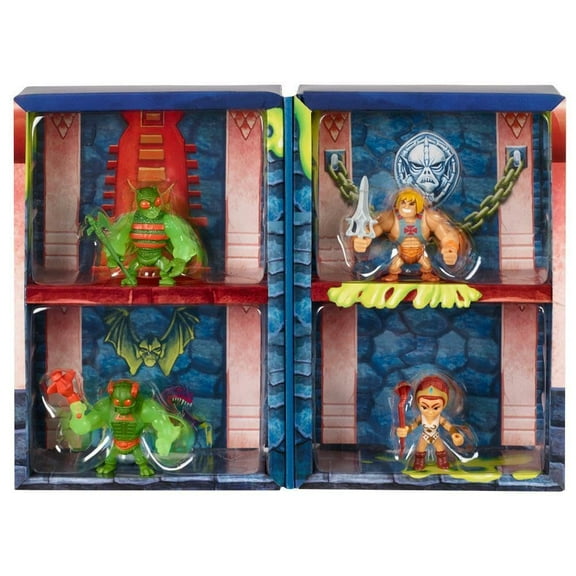 Mattel Masters of The Universe Eternia He-Man Minis Slime Pit Collector Set of 4 Figures
