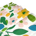 thumbnail image 3 of Yayeee Shower Curtain with Hooks 72"x72" Waterproof Fabric Bathroom Hanging Decor, Retro Orange Floral, 3 of 5
