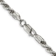 thumbnail image 4 of Diamond2Deal 925 Sterling Silver 4.75 mm Diamond-cut Rope Chain Necklace for Mens 36", 4 of 7