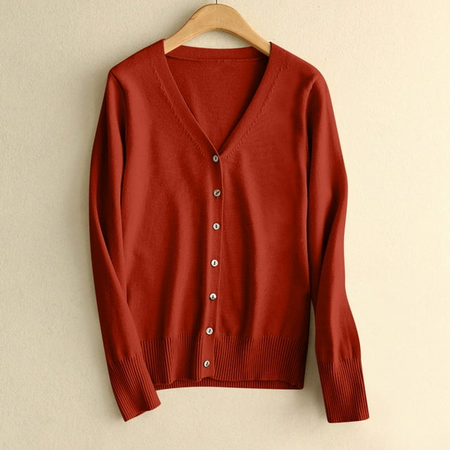 Styesk Cardigan Sweaters for Women Lightweight Open Front Cardigans Button Long Sleeve Crochet Knit Cardigans Versatile Solid Color Fall Outfits Casual Loose Fit Oversized Sweaters