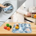 thumbnail image 3 of Yayeee Dish Drying Mat for Kitchen Counter 16" x 18" Microfiber Super Absorbent Coffee Decorative Pad, Floral Easter Rabbits, 3 of 9