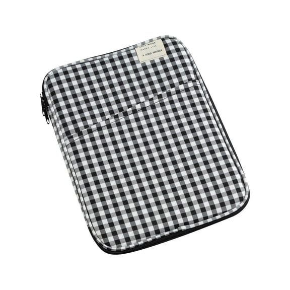 EcoNest Plaid Tablet Bag 13 Inch Pocket Storage Bag
