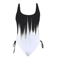 thumbnail image 5 of UTSJKR Swimsuit for Women 2025 Gradient Square Neck One Piece Bathing Suits Sexy Modest Slimming Athletic Beach Swimwear White 6, 5 of 6