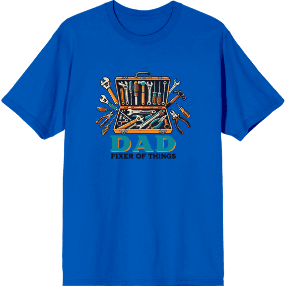 Dad Fixer Of Things
Adult Royal Blue Crew Neck Short Sleeve Tee-Medium
